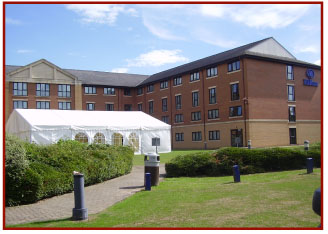 marquee at the Hilton hotel