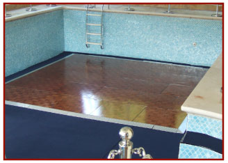 Dance floor 15' x 15ft in swimming pool